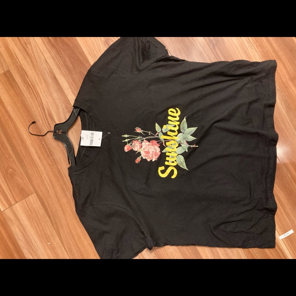Black graphic T-shirt